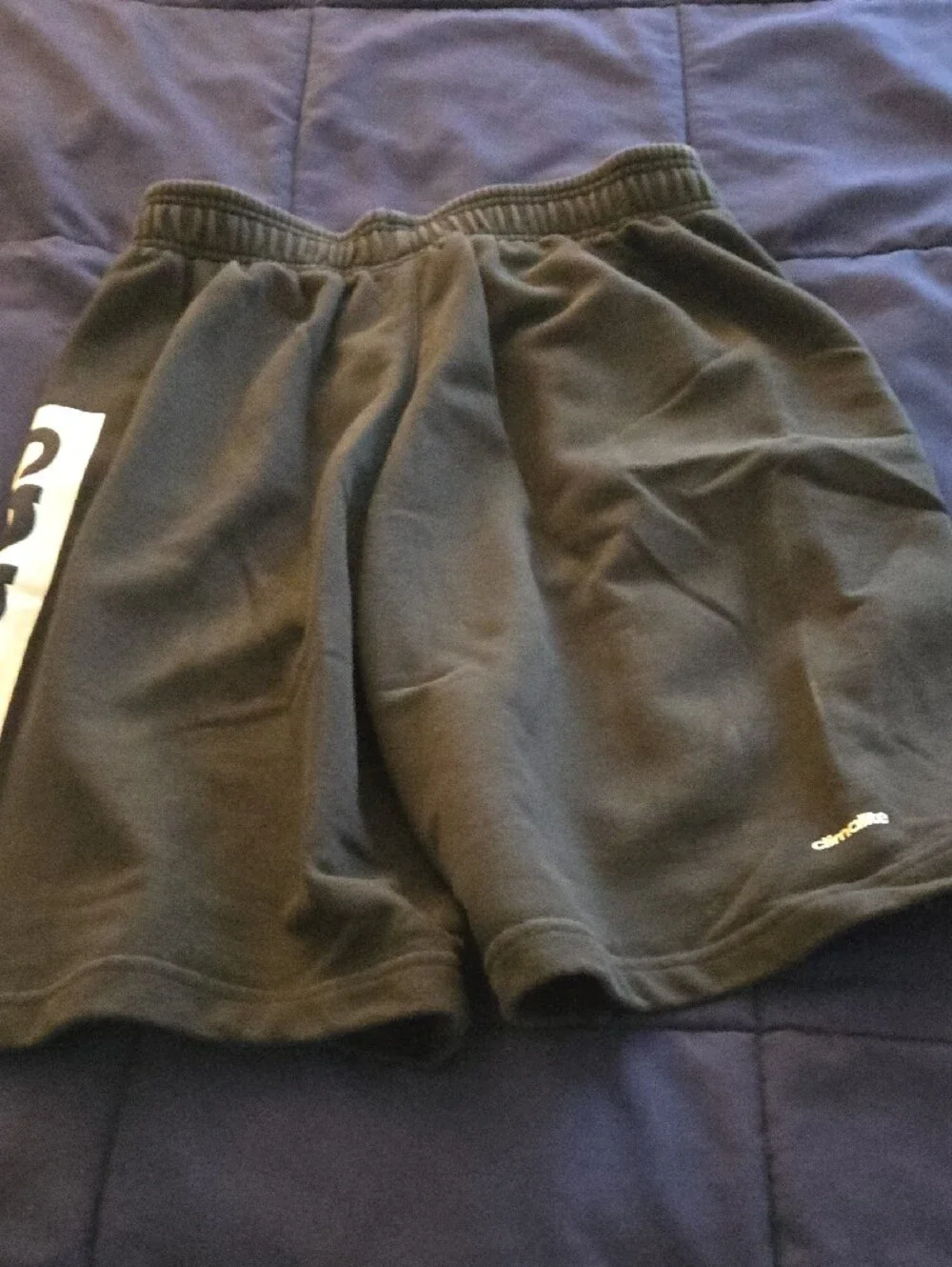 Adidas Black Athletic Shorts with White Side Panel
